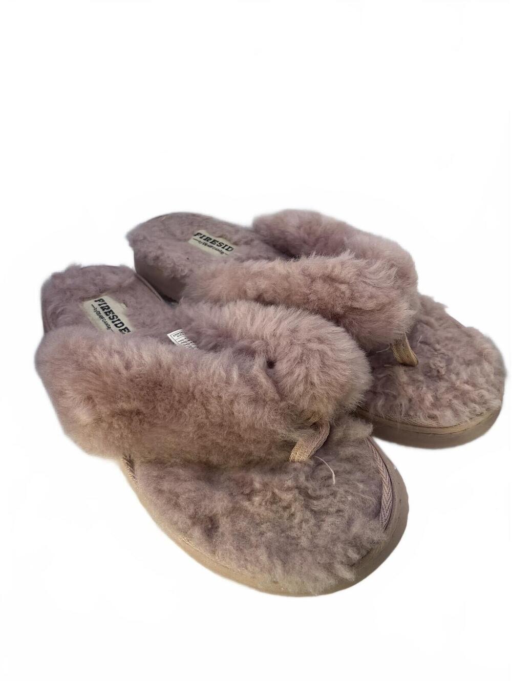 Australian Shearling Slipper Flip Flops Mauve Size 8 Slipper Fireside Dearfoams